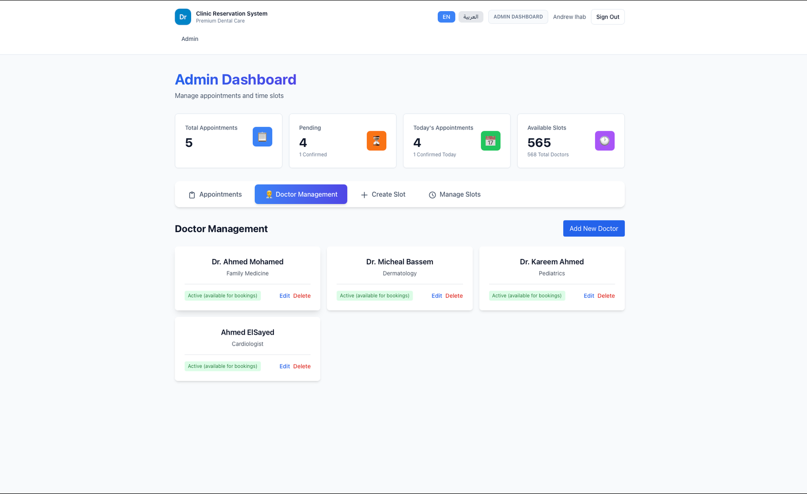 Admin Dashboard